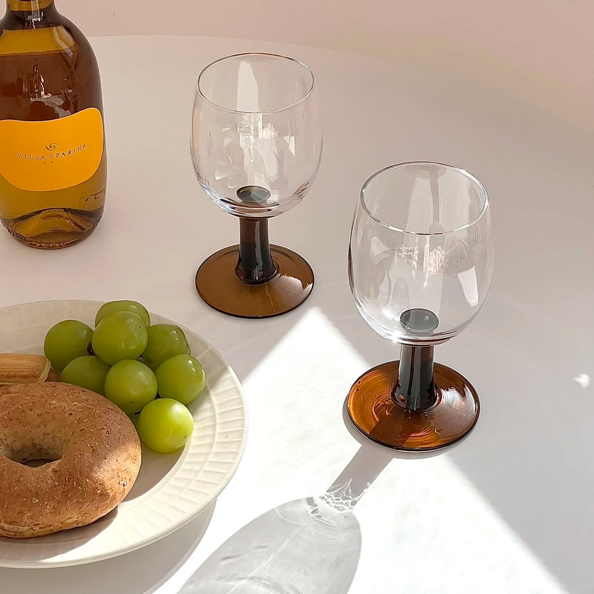 2PCS Champagne Cup Colorful Glass Cup Household Wine Glass Sparkling Wine Glasses Drinkware Home Bar Suitable For Birthday